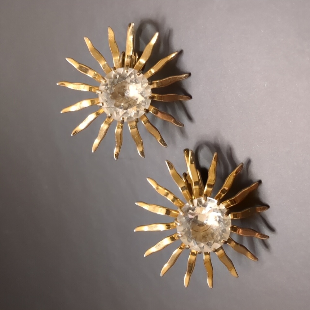 RARE COVENTRY SUNBURST EARRINGS - Picture 3 of 4